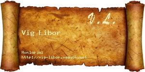 Vig Libor névjegykártya